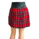 thumbnail image 4 of Falda short mini Kosauki Moda  Vinipiel stretch negra con rojo para mujer, 4 of 5