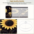 thumbnail image 4 of Linen Drum Lampshades Boho Butterfly Floral Vintage Aesthetic Retro Moth Sunflowers Crescent 13"x13"x10" Light Shade for Table Lamps Floor Lamp Shades Lampshade Replacement Assembly Required, 4 of 8