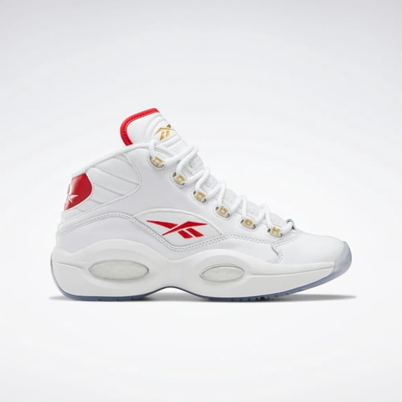 Reebok Footwear Men QUESTION Mi-Hauteur FTWR Blanc/FTWR Blanc/vector Chaussure Rouge