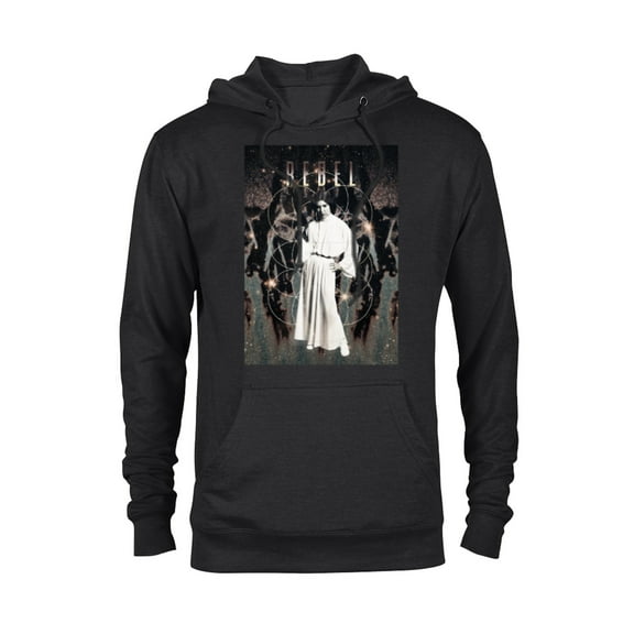 Star Wars Princess Leia Rebel Bleached Retro  - Pullover Hoodie for Adults - Customized-Black