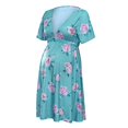 thumbnail image 4 of Women's Floral Maternity Ruffle Surplice Nursing Dress, 4 of 8