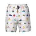 thumbnail image 4 of Lsque Mens Swim Trunks Color Ships Pattern - Bathing Suit Compression Liner - Beach Swim Shorts Swimwear - (S-3XL) - Stretch Quick Dry -, 4 of 9