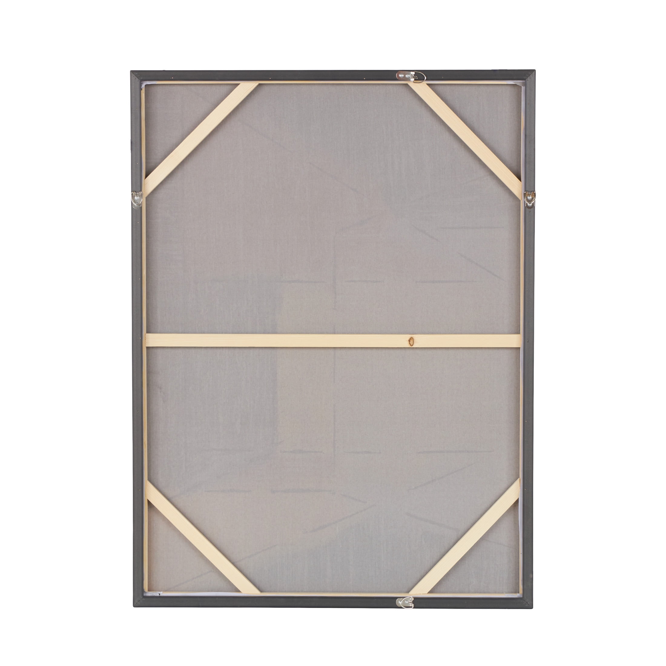 30" x 39" Square Color Block Shape Geometric Framed Wall Art with Black Frame, by DecMode