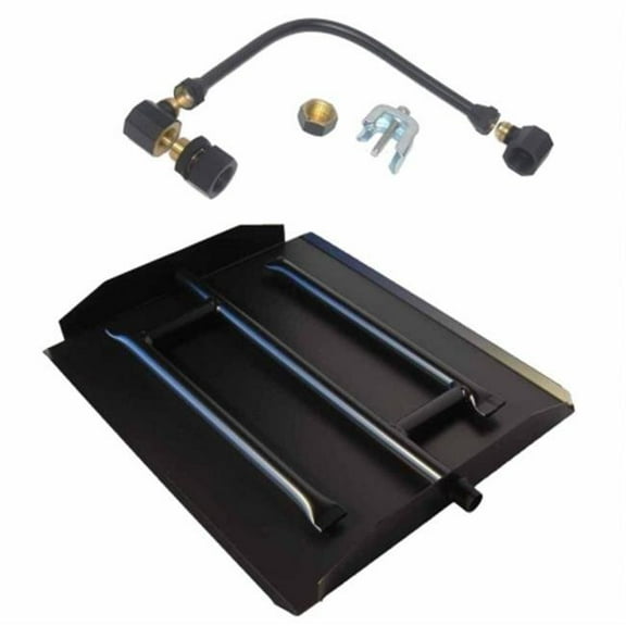 Tretco OB3-BK2-18-LP 17 in. Powder Coated Triple Extra Flame Burner Kit, Liquid Propane