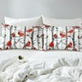thumbnail image 3 of Erosebridal Cardinal Bird Fitted Sheet Set Twin, Birch Branches Bedding, Microfiber (No Top Sheet), 3 of 5