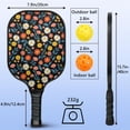 thumbnail image 3 of Pickleball Paddles Set,Pioneer Flower Floral Print Pattern Fiberglass Surface Pickleball Racket Set with 2 Indoor Outdoor Pickleball Balls and Pickleball Bag,Pickle-ball Equipment, 3 of 5