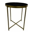 thumbnail image 4 of Noble House Lotus Metal End Table - Round-Color:Black-Antique Gold,Material:Metal, 4 of 4