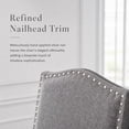 thumbnail image 4 of Snugway Dining Chair Grey Upholstered Parson Chair with Nailhead Trim, Set of 4, 4 of 8