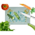 thumbnail image 2 of Caroline's Treasures Let's Dance Linen Teal Glass Cutting Board Large, 2 of 2