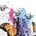 thumbnail image 3 of Colorful Butterflies Blackout Curtain Panels 63x55in Drapes Privacy Assured for Living room Bedroom Bathroom 2 panels set, 3 of 5