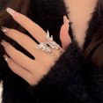 thumbnail image 3 of LYMAYTER Open Ring Finger Band - Personality, AdjUS-CYYLtable, Shiny, Irregular, 3 of 7