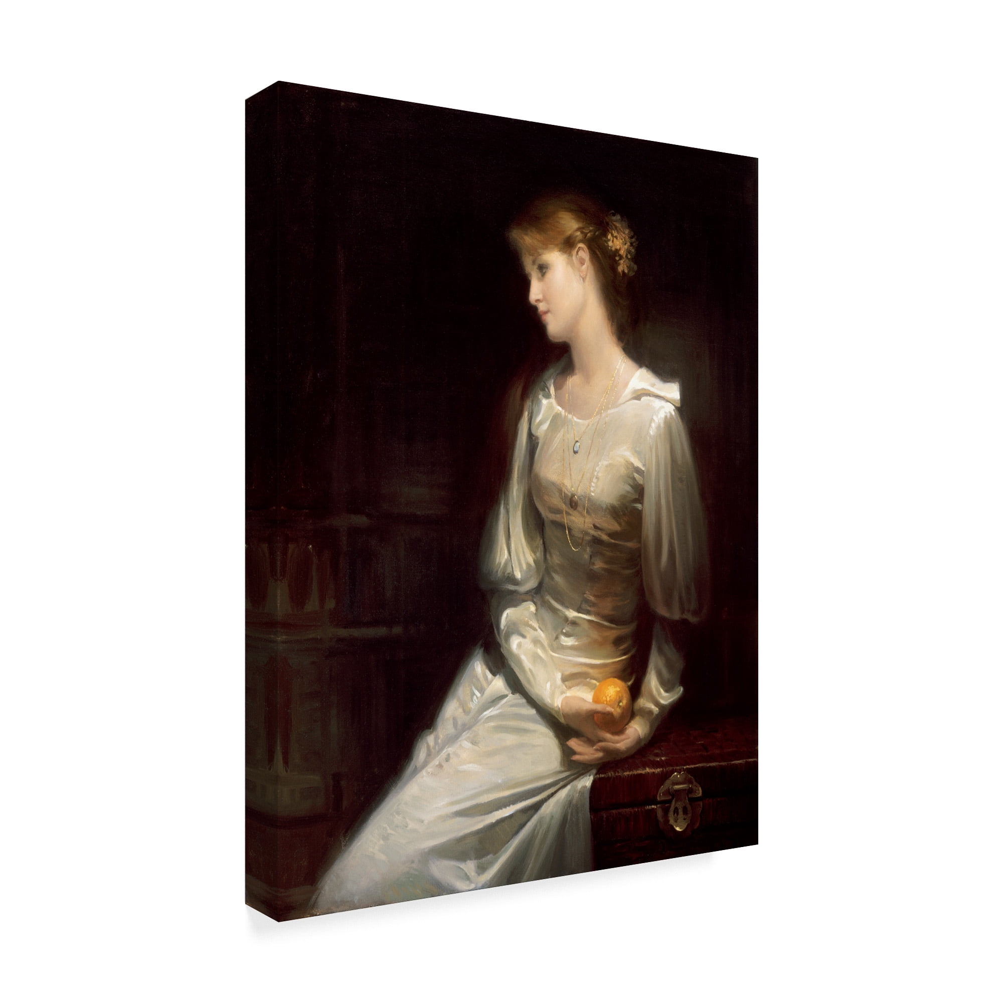 Trademark Fine Art 'Pensive Lady' Canvas Art by Alan Murray