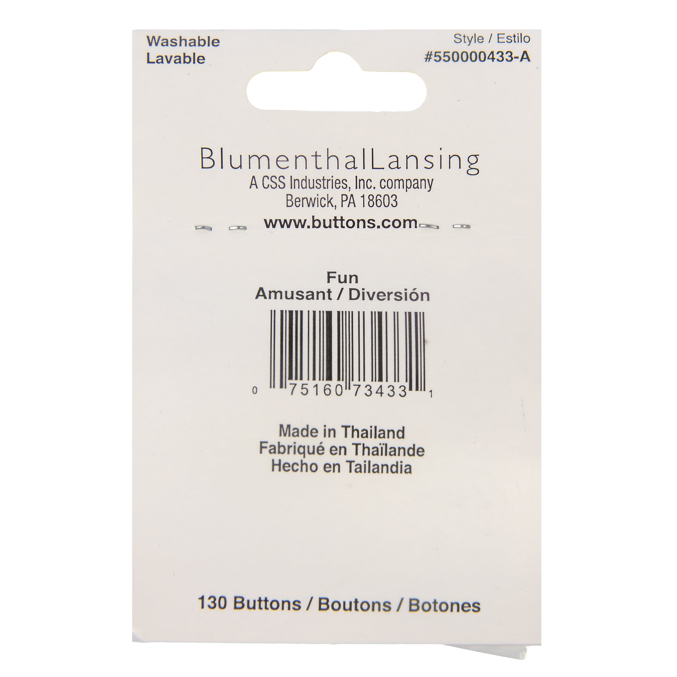 (3 pack) Favorite Findings Bright Colored Round Fun Sew Thru Buttons, 130 Count