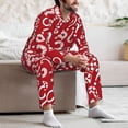 thumbnail image 7 of Salouo Question Marks1 Print Button-Front Long Sleeve Pajama Set for Men, Soft 2Pjs Men's Long Sleeve Sleepwear-Small, 7 of 7