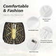 thumbnail image 4 of KLL Gold Spider On The Web Pattern Shorts Women,Athletic Shorts High Waisted Running Shorts Pocket Sporty Short Gym Elastic Workout Shorts-Large, 4 of 7