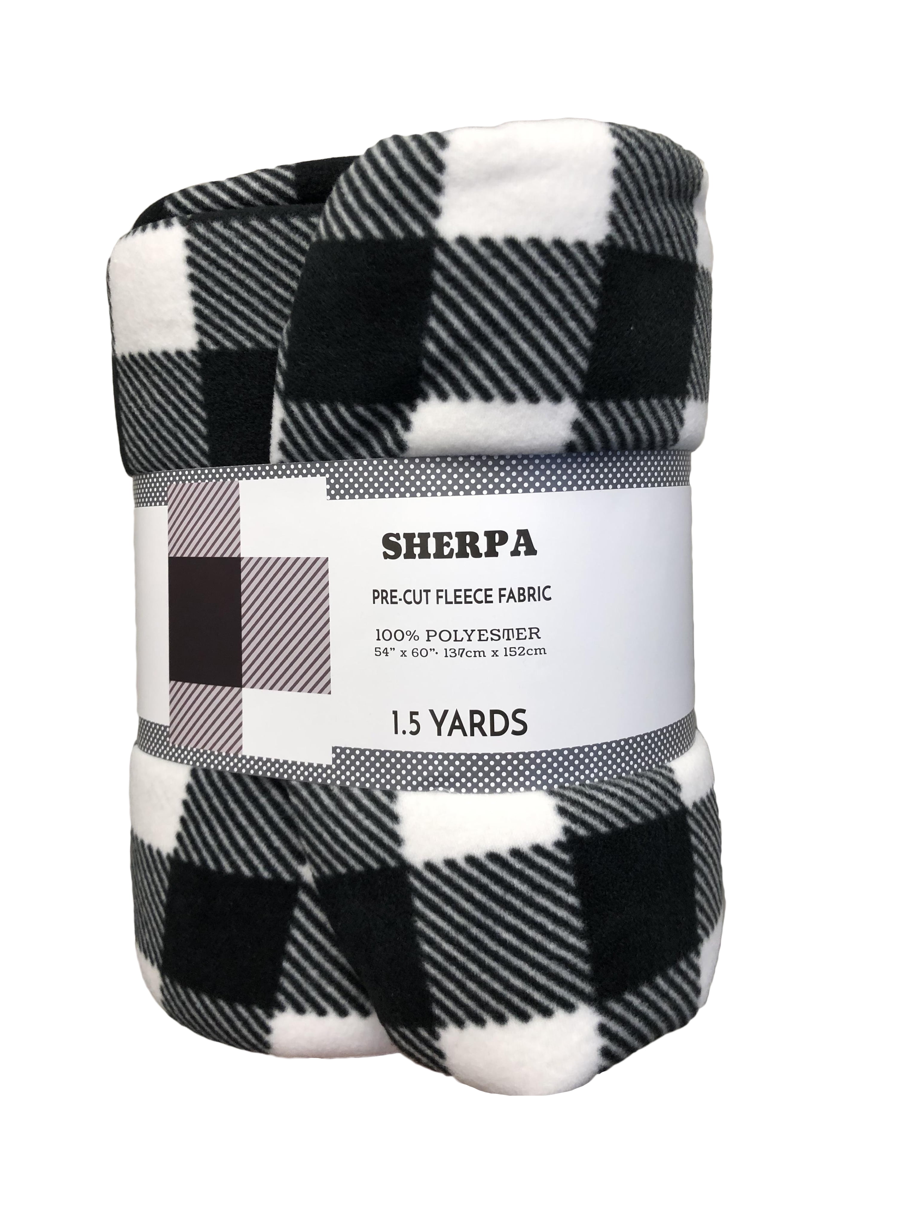 RTC Fabrics Fabric Cut Fleece White & Black Sherpa 1.5 yards