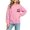 Pink, variant on Fall Hoodless Sweatshirts for Girl Loose Leopard Bow Cherry Printed Long Sleeve Crew Neck Solid Color Fashion Casual Pullover Tops Black 2-3 Years