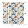 thumbnail image 5 of White Dinosaurs Palms Eggs Pattern Shower Curtain 72"x72" ,Bathroom Decorative Shower Curtains Set with 12 Hooks,Modern Waterproof Washable Shower Curtain, 5 of 6