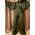 thumbnail image 3 of Zelda Puff Sleeve Jumpsuit Burgundy| Black| Green, 3 of 3