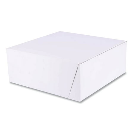 Southern Champion Tray SCT White One-Piece Non-Window Bakery Boxes Standard 10 x 10 x 4 White Paper