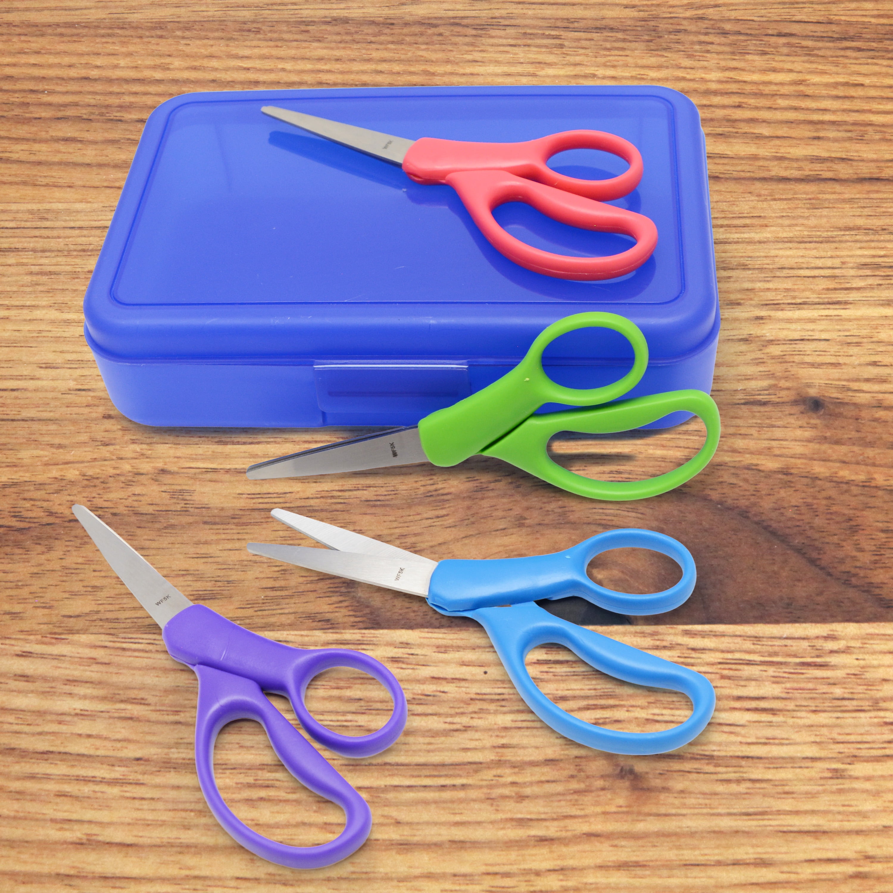 Basix by Westcott, 6"  Stainless Steel Safety Scissors for Big Kids, Ages 8+,  School Supplies, Assorted Colors, 30-Pack