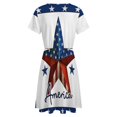 thumbnail image 5 of 4th of July Independence Day Dress Summer Street Style Dresses Female Short Sleeve Printed Sundress, 5 of 7