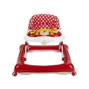 Big Oshi 2 in 1 Baby Walker & Activity Center on Wheels - Adjustable Seat - Red/Polka Dots