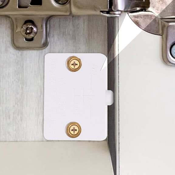 Luxshiny 5Pcs Door Activated Switch for Wardrobe Light White Durable Cabinet Use