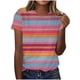 thumbnail image 1 of Tops de Ajuste Suelto para las Mujeres Sudadera Casual Impresa Manga Corta Cuello Redondo Superior, Poliéster, 1 of 4