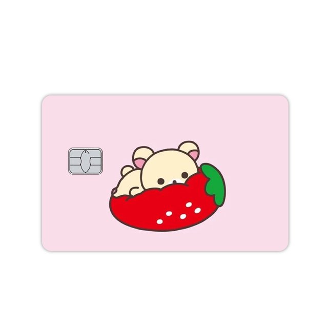 Anime Cute Rilakkuma Credit Card Skin Stickers Diy Kawaii Anti-scratch Creative Debit Bank Bus Metro Card Waterproof Skin Film