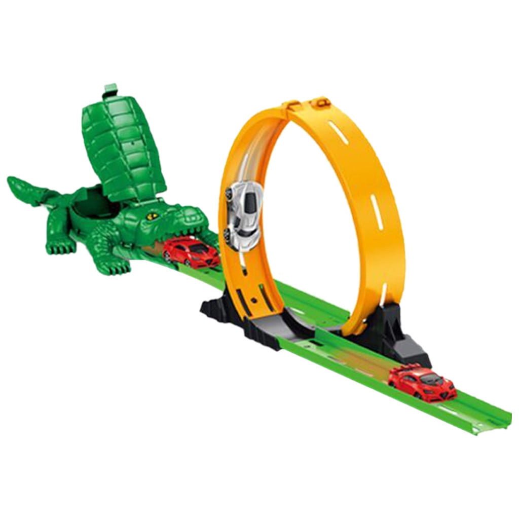 Excellent Mechanical crocodile catapult toy car Educational track Car