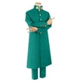 thumbnail image 2 of Men's Green Anime Style School Uniform Outfit Japanese Student Battle Suit Set, 2 of 6