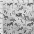 thumbnail image 3 of oneOone Cotton Flex Gray Fabric Tropical Animal Fabric For Sewing Printed Craft Fabric By The Yard 40 Inch Wide, 3 of 4