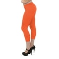 thumbnail image 2 of Vivian's Fashions Capri Leggings - Cotton, Misses Size (Orange, 1X), 2 of 3