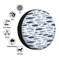 thumbnail image 4 of Sikiie Blue Fish PVC Leather Spare Tire Wheel Cover Spare Tire Cover, for Car Truck SUV Camper Trailer Universal Fit(14-17in)-15 inch, 4 of 6