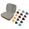thumbnail image 3 of Guitar Pick Bag Set, Guitar Pick Holder Case Shock Proof Large Space  For Storage Brown With Strap, 3 of 8