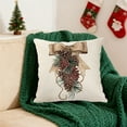 thumbnail image 6 of Uuowzo Christmas Themed Printed Sofa Pillow Cover Christmas Ambiance Decoration Window Cushion Cover Indoor Christmas Decorations, C, 6 of 6