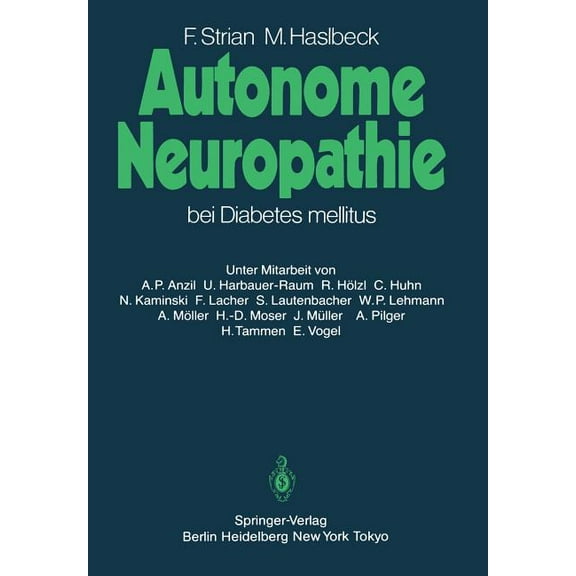 Autonome Neuropathie Bei Diabetes Mellitus, (Paperback)