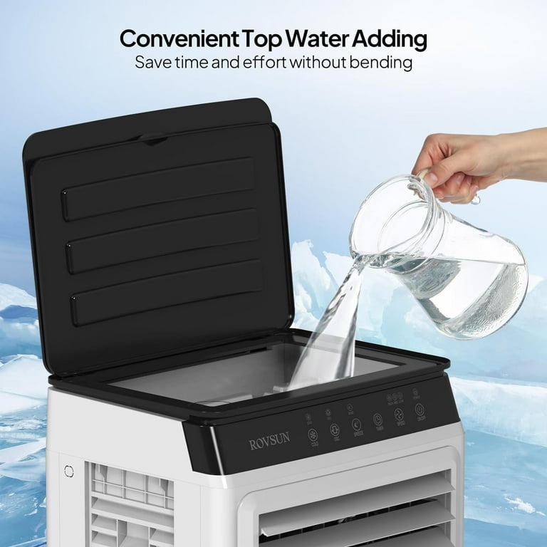 ROVSUN Portable AC, 2300CFM Air Cooler, 3 Speed, 12H Timer ROVSUN Portable AC, 2300CFM Air Cooler, 3 Speed, 12H Timer