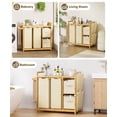 thumbnail image 3 of Enogets Bamboo Laundry Hamper, 140L Large Clothes with Removable Bags & Sorter, 4 Section Organizer, 3 of 7