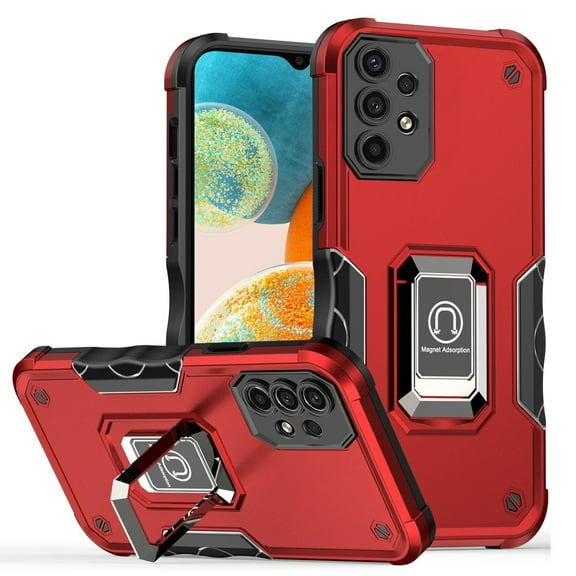 For Samsung A23 5G S236DL Optimum Kickstand Hybrid Cellphone Cover Case - Red