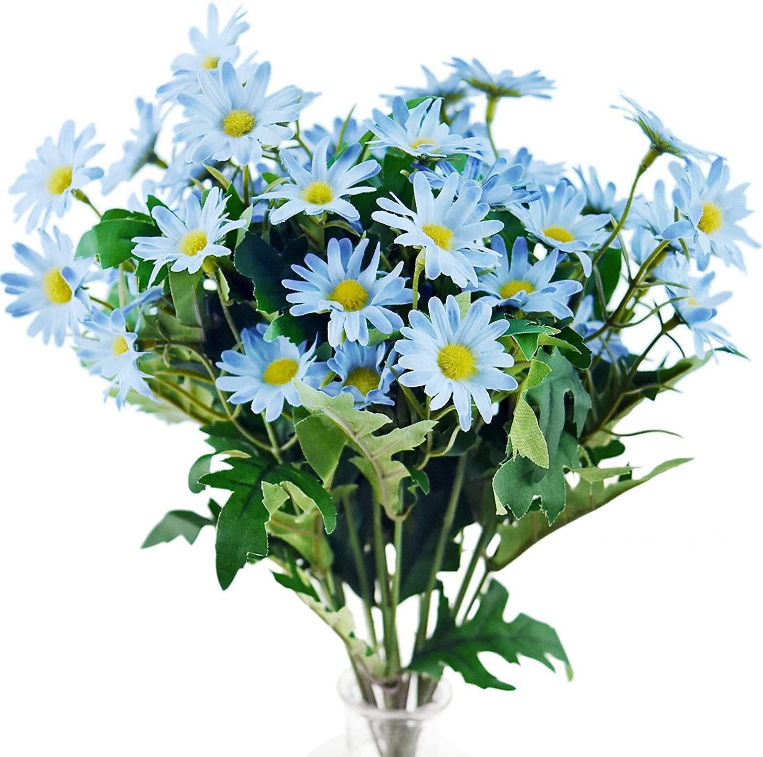 Ciaoed Artificial Flowers, Fake Daisy Flowers, UV Resistant Fake