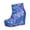 Blue, variant on WSBDENLK Women's Colorful Ankle Boots with Side Zipper Plus-Size Comfortable Wedge Heel Ankle Boots