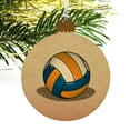 thumbnail image 2 of Beach Volleyball Cartoon Wood Christmas Tree Holiday Ornament, 2 of 3
