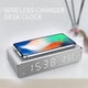 thumbnail image 2 of Pantalla LED Teléfonos móviles de carga inalámbrico Despertadores de escritorio Elegante Termómetro de carga rápida rectangular para teléfono Sunnimix Carga de relojes de alarma, 2 of 8