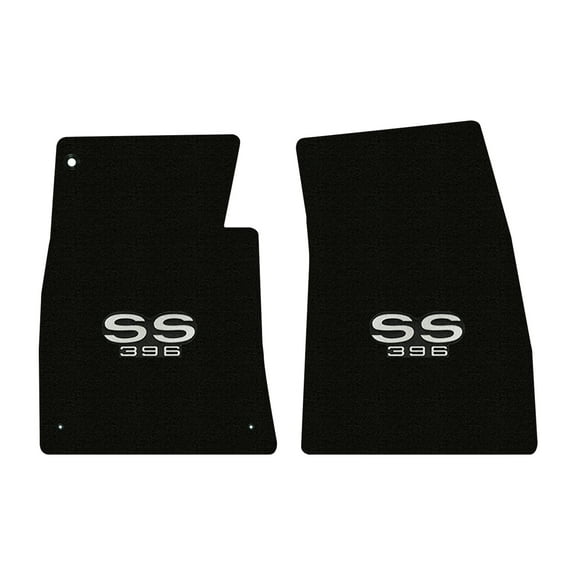 Lloyd Mats LogoMat Custom-Fit 2PC Carpet Floor Mats for 1964-1967 Chevrolet El Camino, Black