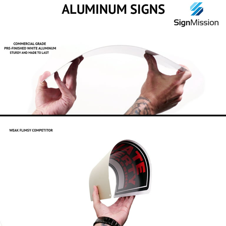 Please Do Not Slam the Door SIGN (7X10, White, Aluminum)