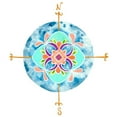 thumbnail image 3 of Ewer, Rebekah 12x12 Black Modern Framed Museum Art Print Titled - Blue Mandala II, 3 of 5