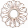 thumbnail image 3 of Rattan Mirror, Sun Shape, Round Decorative Wall Mirror, Natural Rattan, Nordic Ethnic Style for Hanging Bathroom or Hallway, Without Mirror, 3 of 5