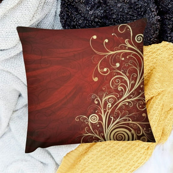 Pratyus Pillow Covers Swirls Tree Abstract Painting Square Cushion Cover for Home Sofa Couch Decor 18x18in